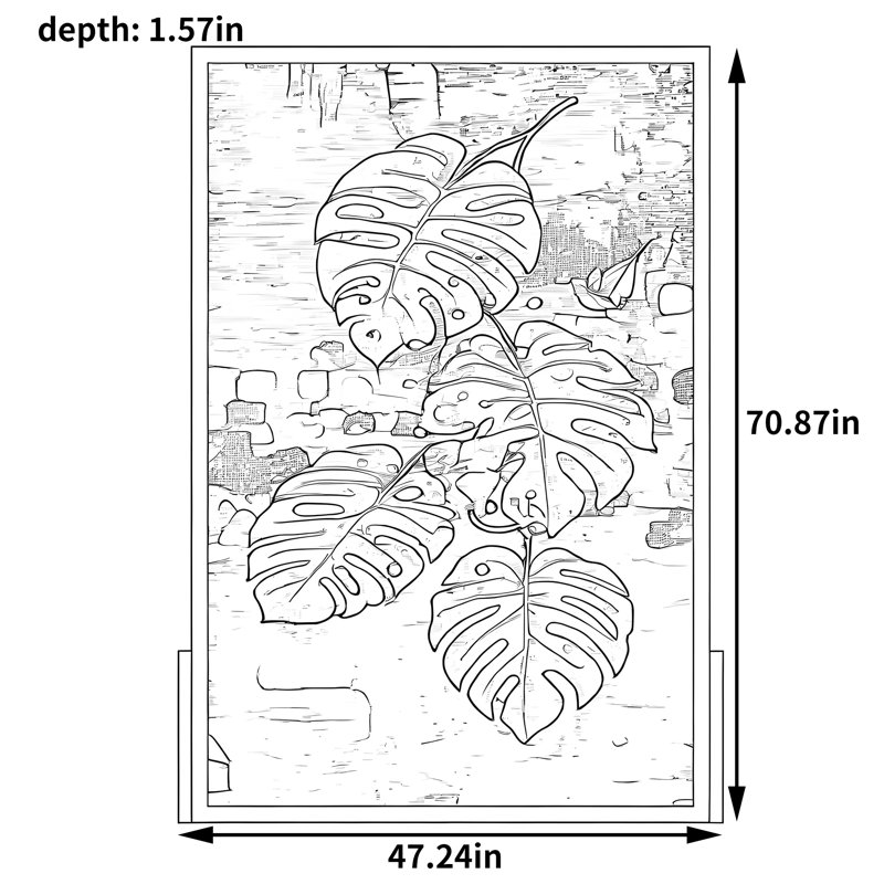 Cylah, H 70,87 po x l 47,24 po x P 1,57 po