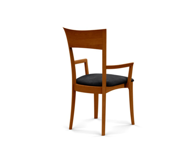 Ingrid Upholstered Arm Chair, Autumn Cherry, Microseude Onyx