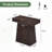 23.6" Solid End Table with Tapered Base, Dark Brown-1587522222-1577788700