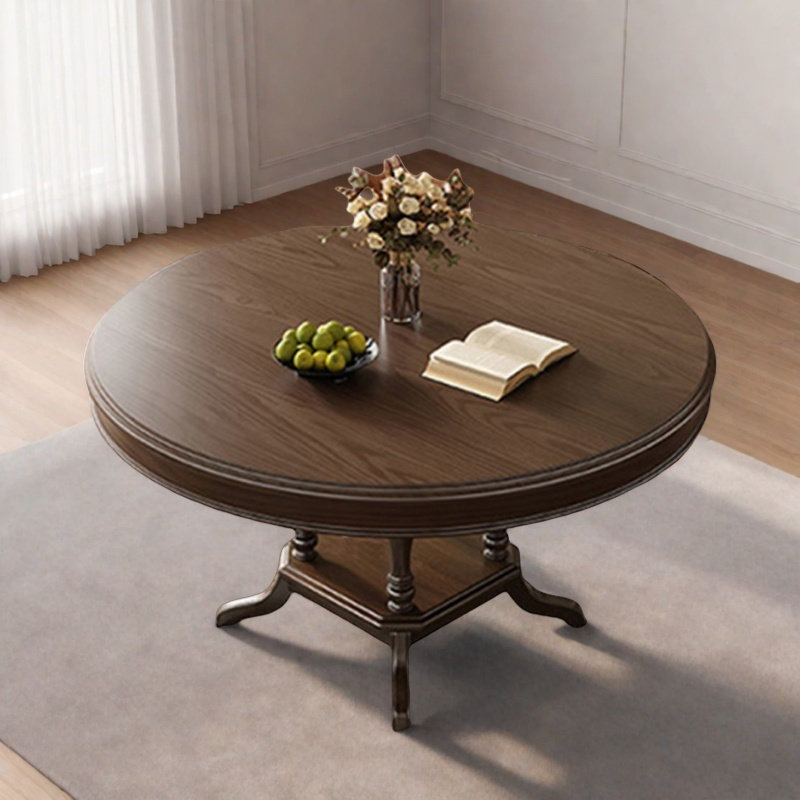 European style round retro dining table