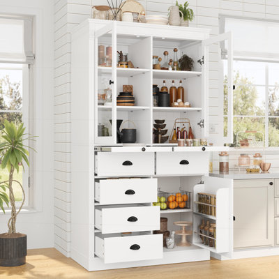Widen Display Storage Cabinet with Glass Doors