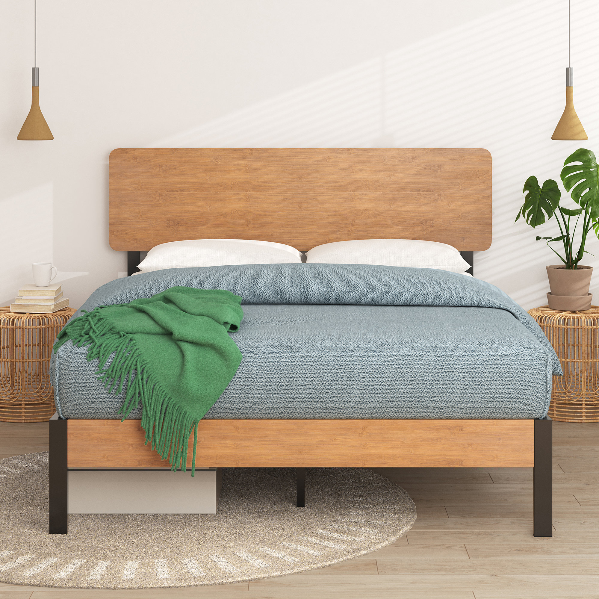 Ebern Designs Sarette Metal Platform Bed & Reviews | Wayfair