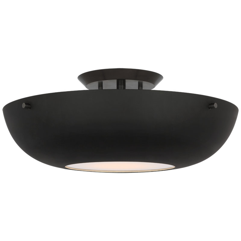 Valencia 1 - Light LED Semi Flush Mount, Bronze, Matte Black