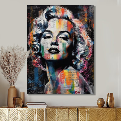Marilyn Monroe, collage rétro - art mural femme pop