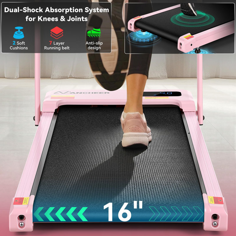 Walking Vibration Pad With 12% Incline & Handles,6 In 1 Foldable Under Desk Treadmill