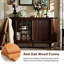 Buffet en bois massif 59,06 po