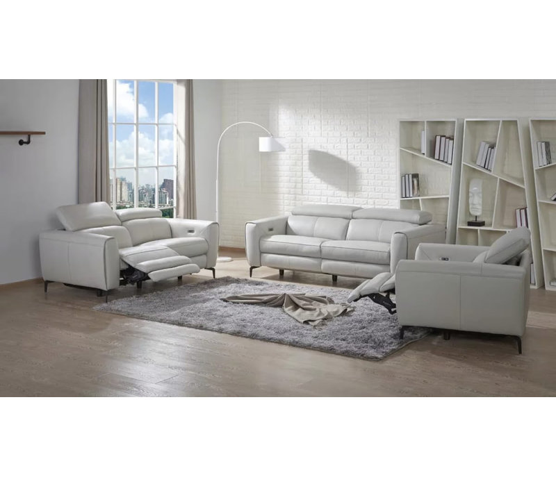 Milan 3 - Piece Living Room Set, Blue Gray