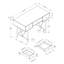 Bureau d'ordinateur, bureau personnel, ordinateur portable, tiroirs de rangement, L 48 po