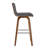 Ameyah Gray And Brown Solid Wood Swivel Low Back Counter Height Bar Chair-408517402-442935489