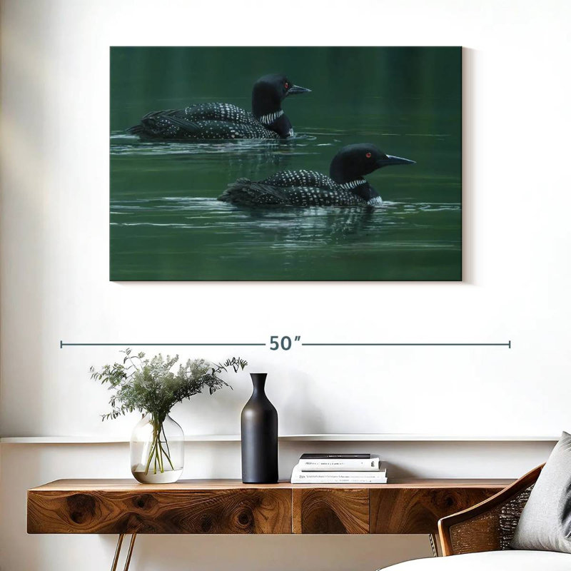 Two Loons, 26" H x 39" W