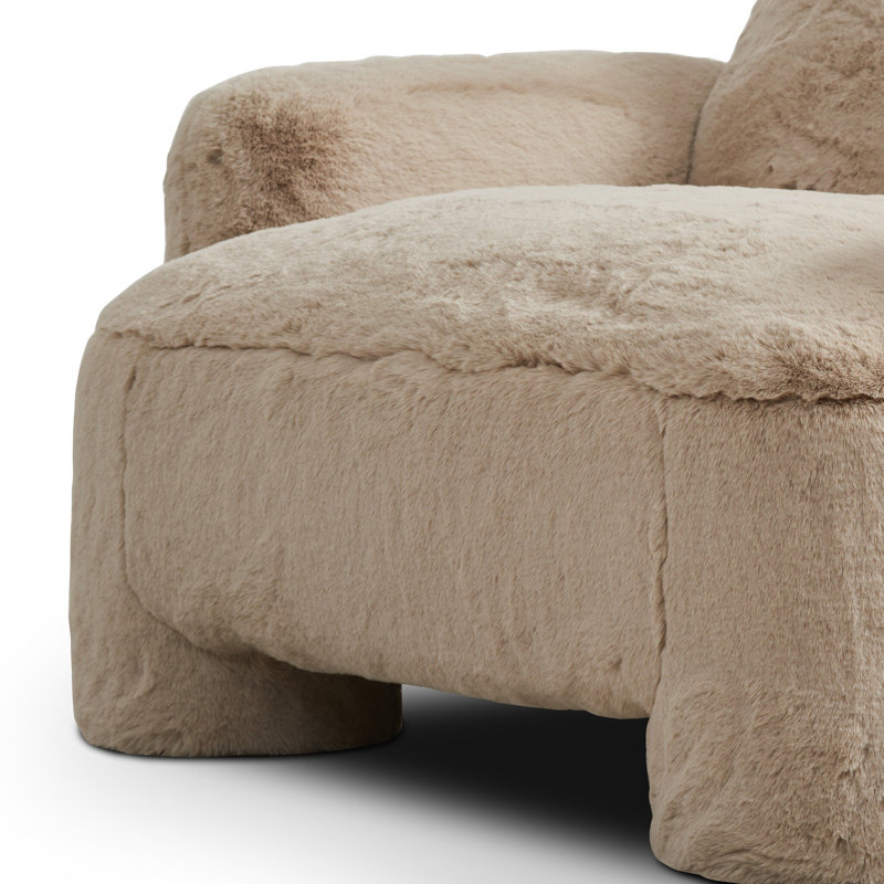 Mingh Tufted Armchair, Camel Polyester