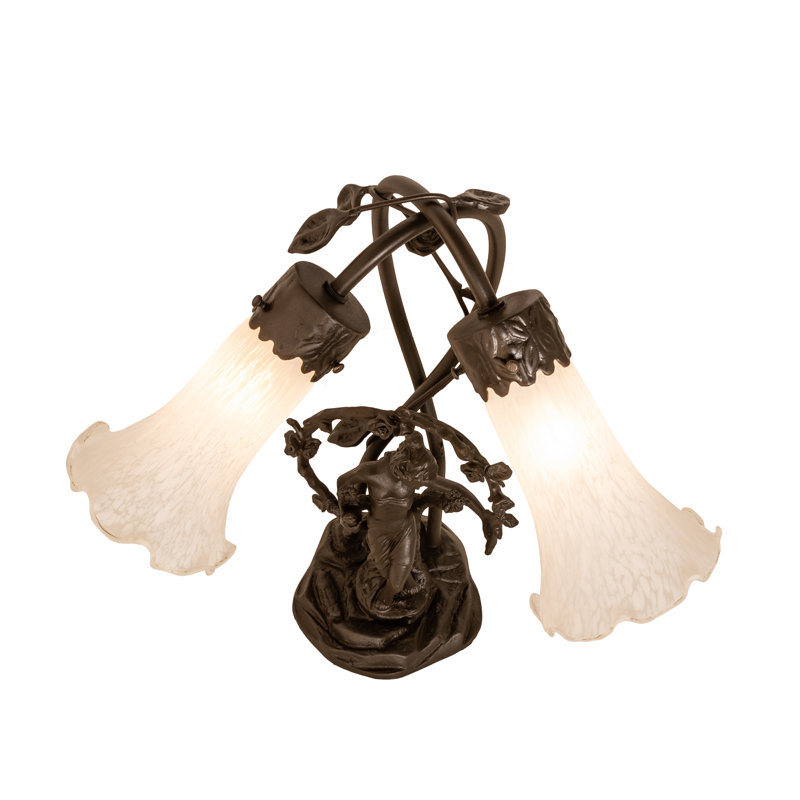 Lampe d'appoint 17 po Tiffany Pond, Blanc