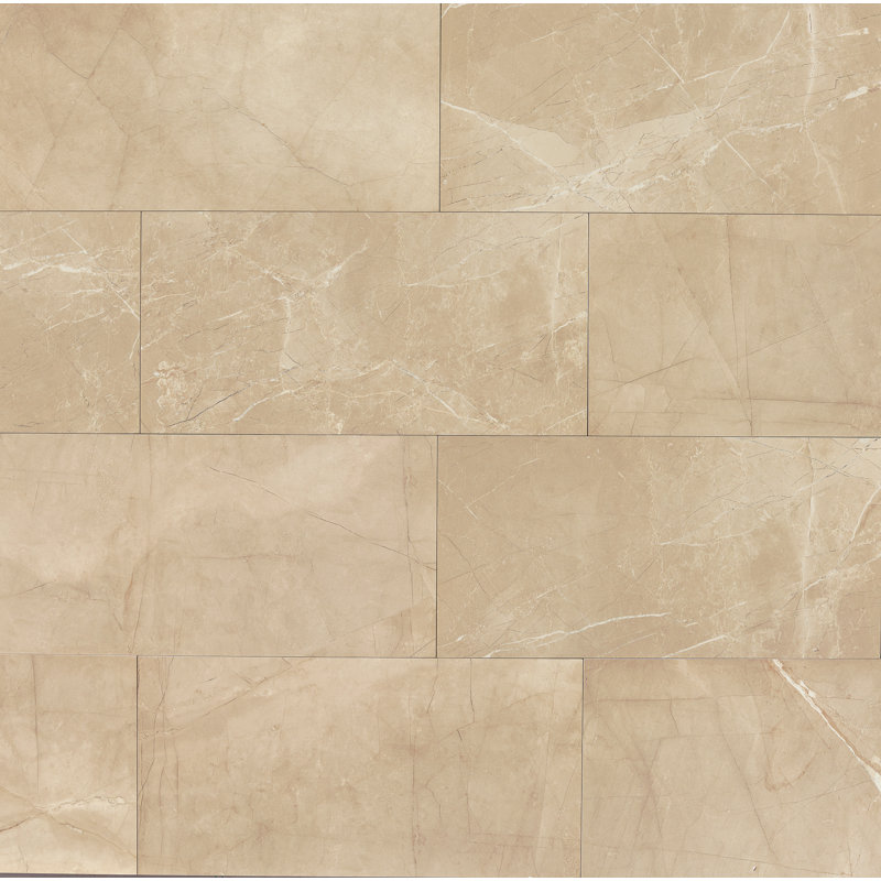 Carreau de mur et de sol en porcelaine aspect pierre 12 po x 24 po Pulpis, Beige