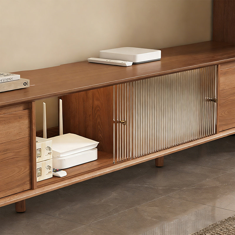 Meuble télé moderne de style rétro, 17"H x 94.48"L x 15.74"W