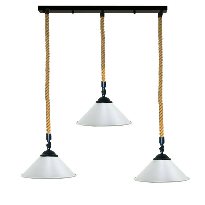 Millstone 3 - Light White Kitchen Island Pendant