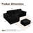 114.5''  L-Shaped Cloud Sectional Sofa with Chaise & Ottoman-439768205-439768195