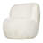 Polyester Rounded Barrel White Accent Chair