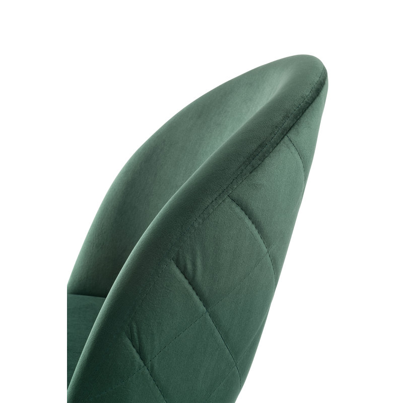 Mario 46cm H Velvet Upholstered Metal Side Chair, Green