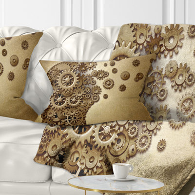 Mechanical Brain - Abstract Printed Throw Pillow