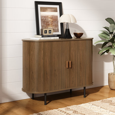 Jamyia Wood Sideboard with 2 Doors and Adjustable Shelves 