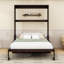 Grand lit escamotable avec tête de lit, coussin et lattes-103327777