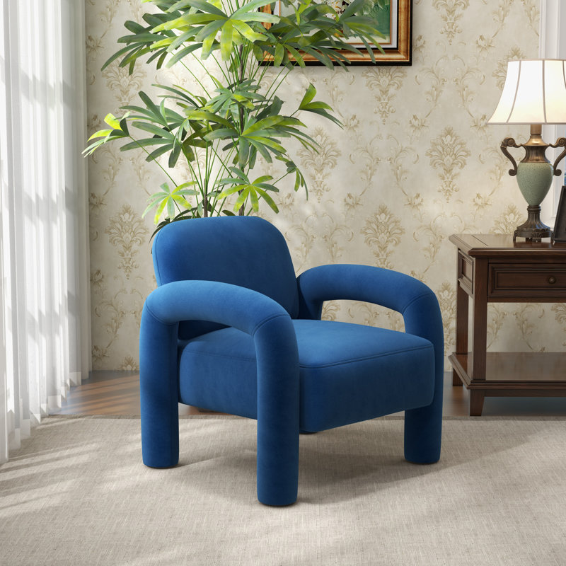 Velvet Armchair, Navy