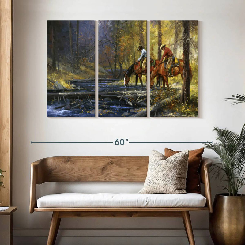 Lelar Cold Water And Falling Leaves, 32" H x 50" W