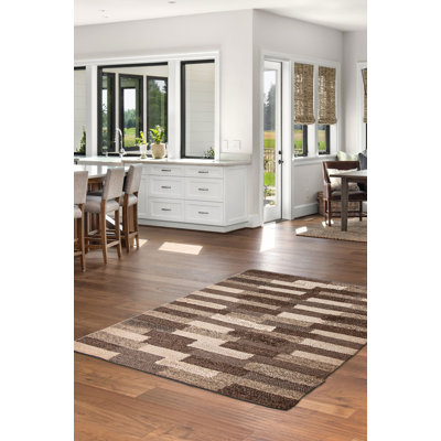 Tapis taupe Sienna 5 pi 8 po x 7 pi 9 po