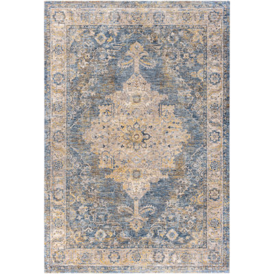 Tapis bleu / beige Allie