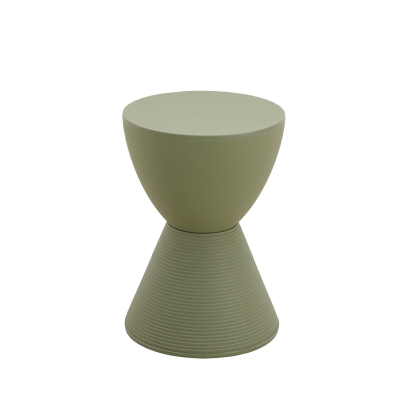 Table de bout à tambour réversible Durant avec rangement - Sans assemblage Table d'appoint légère pour l'intérieur et l'extérieur