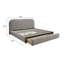 Lit avec rangement, tissu gris-349570177