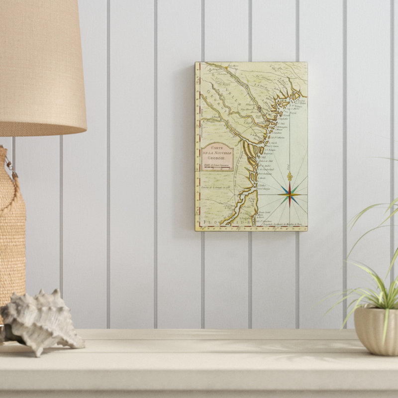 'Petite Map of Georgia' by Unknown - Graphic Art Print, 30cm H x 20cm W, Wrapped Canvas