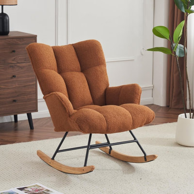 Chaise berçante de chambre de bébé à bascule, fauteuil oscillant rembourré pour le salon, la chambre à coucher
