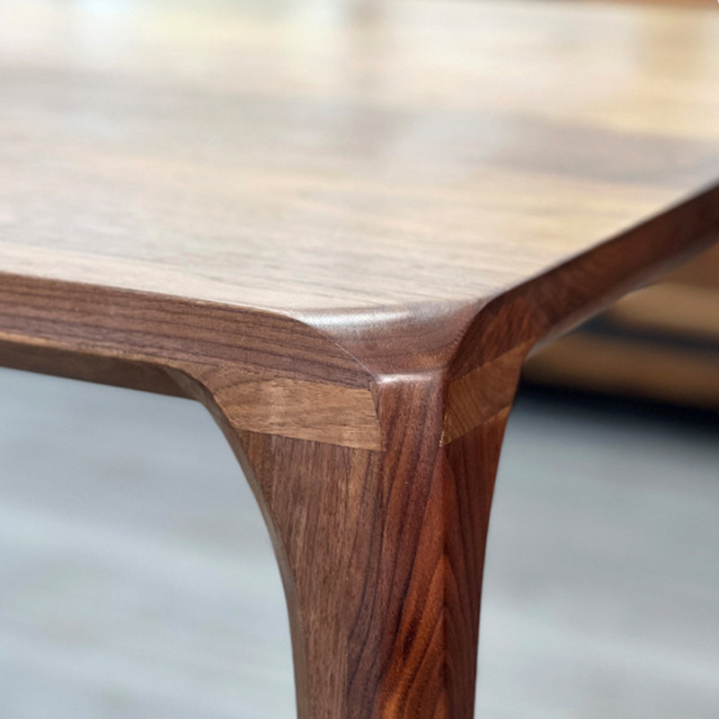 Table de salle à manger moderne en noyer noir, H 29,72 po x L 62,99 po x l 31,5 po