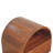Solid wood Chestnut Dome Bedside, 1-Drawer, 1 Open-Slot, Brown