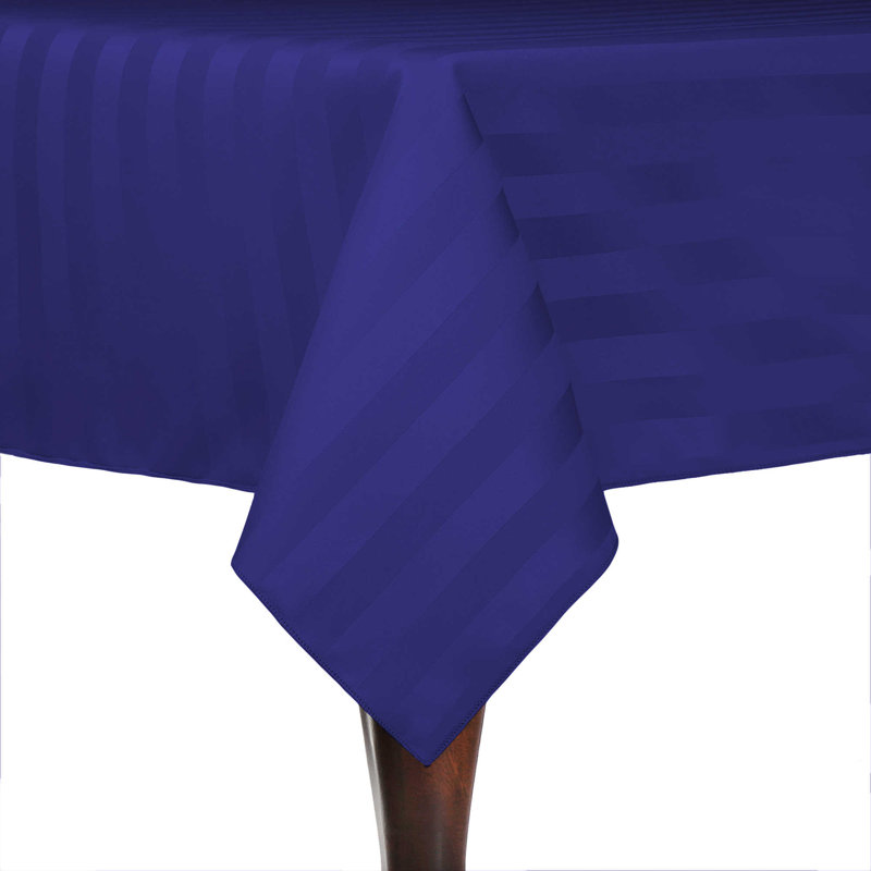 Latitude Run® Satin-Stripe Tablecloth Rectangular, Royal, 108" x 72", 19