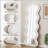 Flannel Full Length Wavy Floor Mirror For Bedroom And Living Room, Versatile Hanging Or Leaning Design-441376508