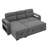 U2601 DARK GREY REVERSIBLE SOFA BED WITH DROP DOWN TABLE AND SPEAKER