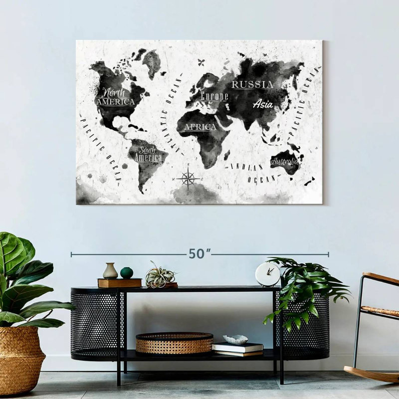 Aliaz Map, 32" H x 48" W