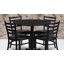 Ensemble de table ronde en stratifié 36 po avec base en X et 4 chaises en métal Jinnie-24678201-94654438