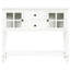 Armoire de salon avec tablette inférieure (blanc), rangement en bois pour buffet - 2 tiroirs, armoires, apparence exquise, console à structure stable, matériaux en verre spacieux, gracieux-703851722