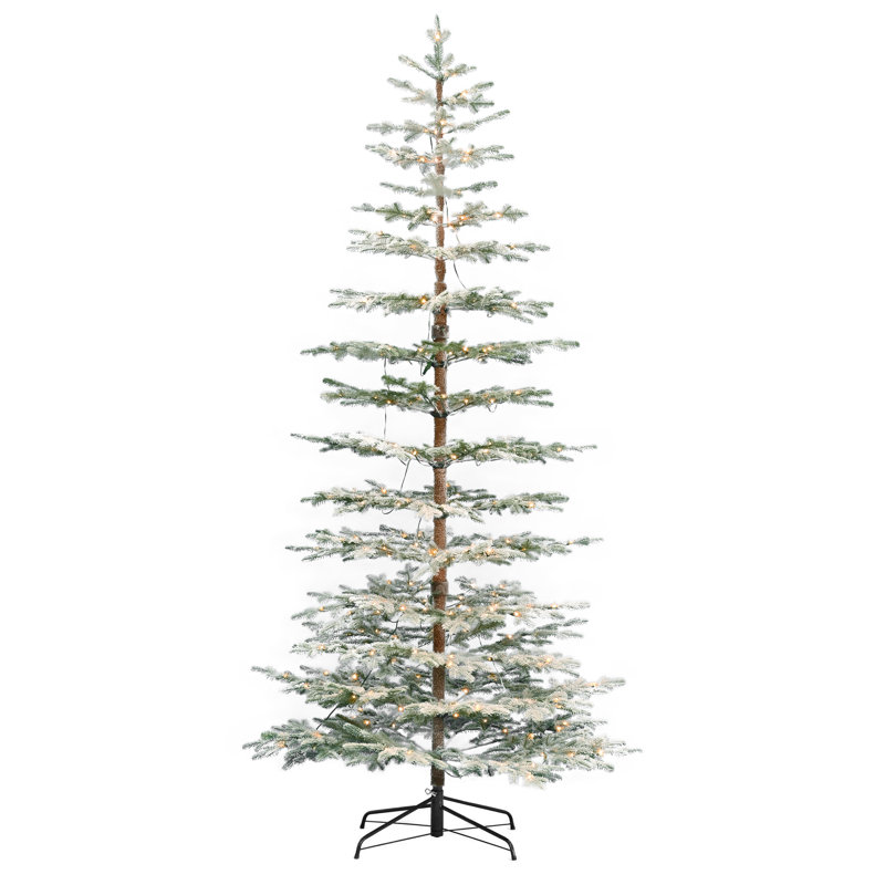 Hamed Pine 7.5ft PE Lightly Flocked Tree - Storage Bag and Remote included, 9'