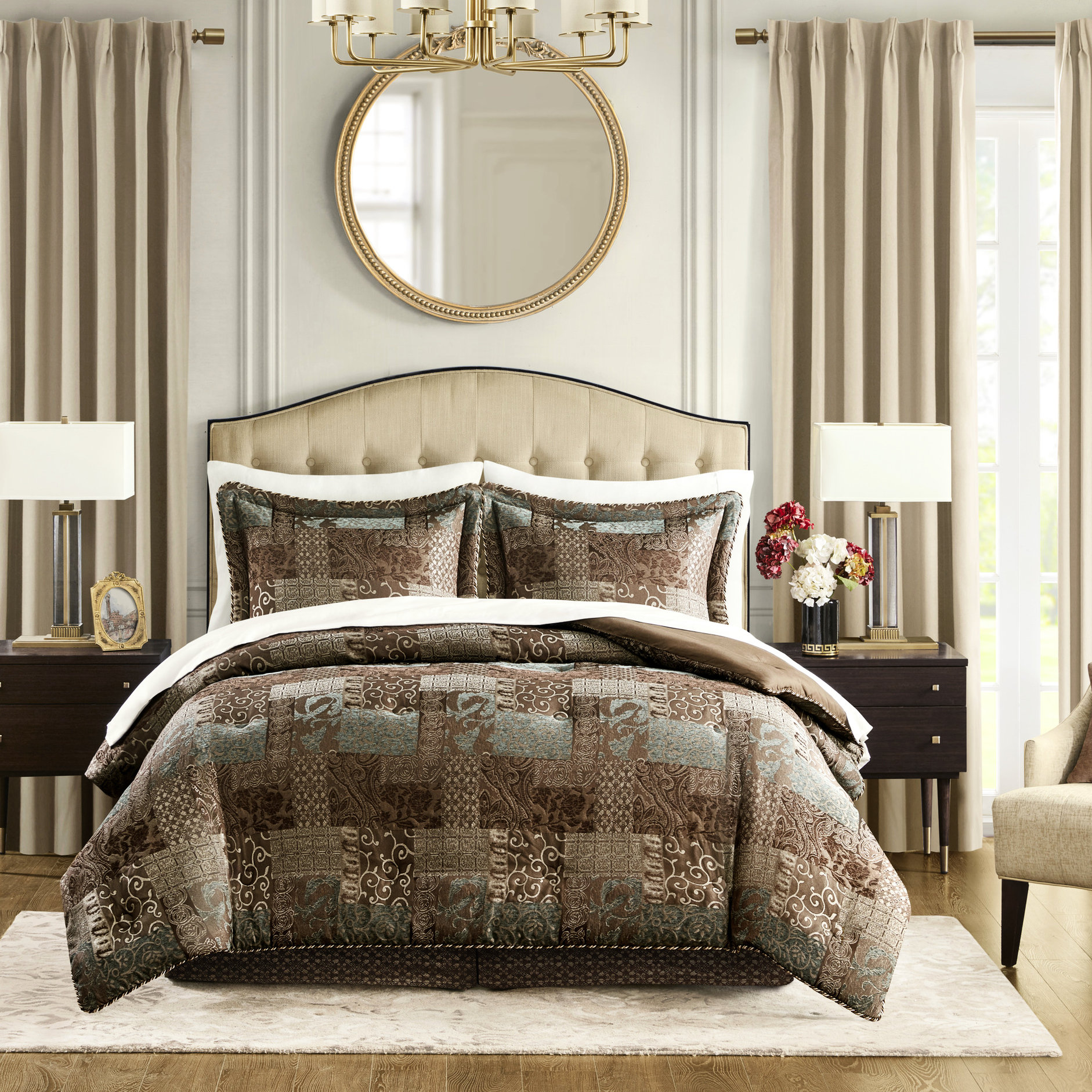 CaneCreations 4 Piece Comforter - 1 Comforter, 2 Shams, Bed Skirt 2022 ...
