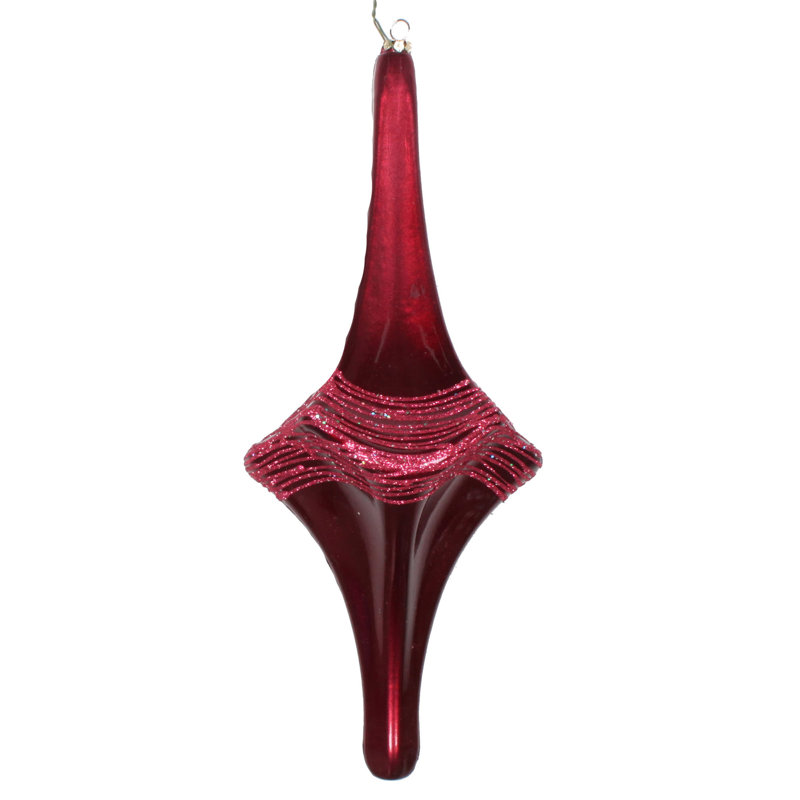 Ornement de Noël bonbon scintillant, Rouge