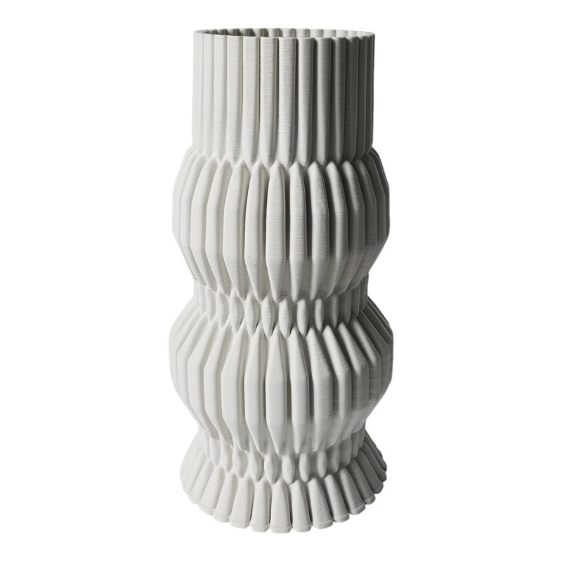 Vase en grès, H 14,75 po x l 7,5 po x P 7,5 po