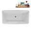 Baignoire autoportante 63 "avec drain interne Streamline-112235264