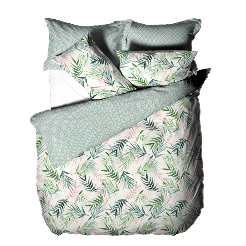 Cotton Blend Floral Duvet Cover Set with Pillowcases Included, King Duvet Cover + 2 Standard Pillowcases