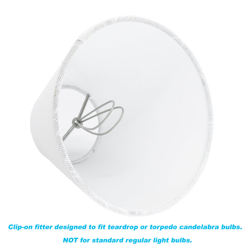 Ensemble de 8 abat-jours en lin Latitude Run®, conçus pour les ampoules candélabres avec monture à pince facile, 3 po x 6 po x 5 po