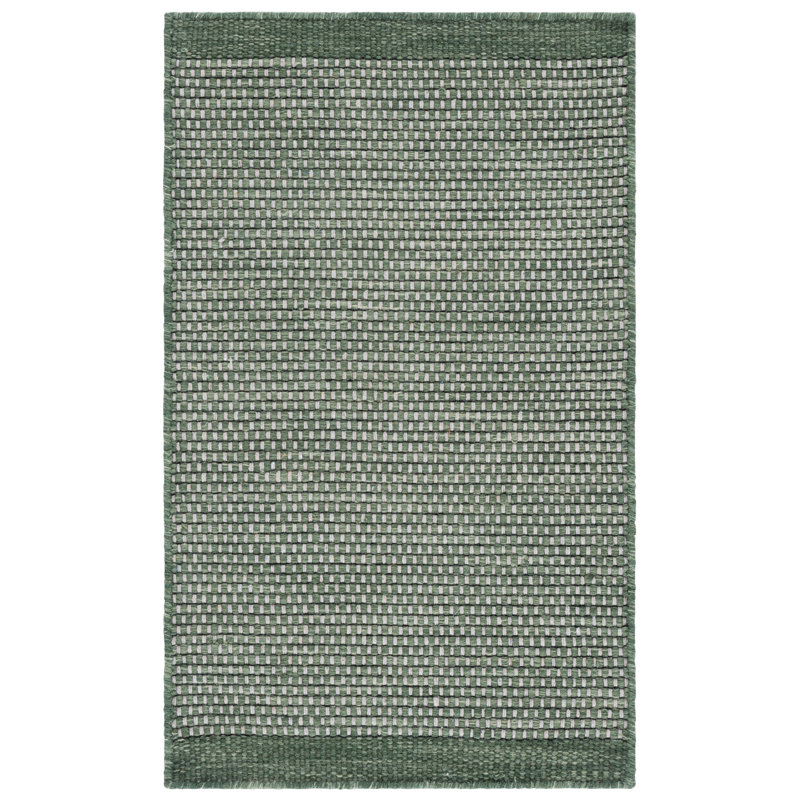 80% laine tissée à la main Vermont 811; Tapis à motifs géométriques 20% coton, Rectangulaire 8 pi x 10 pi