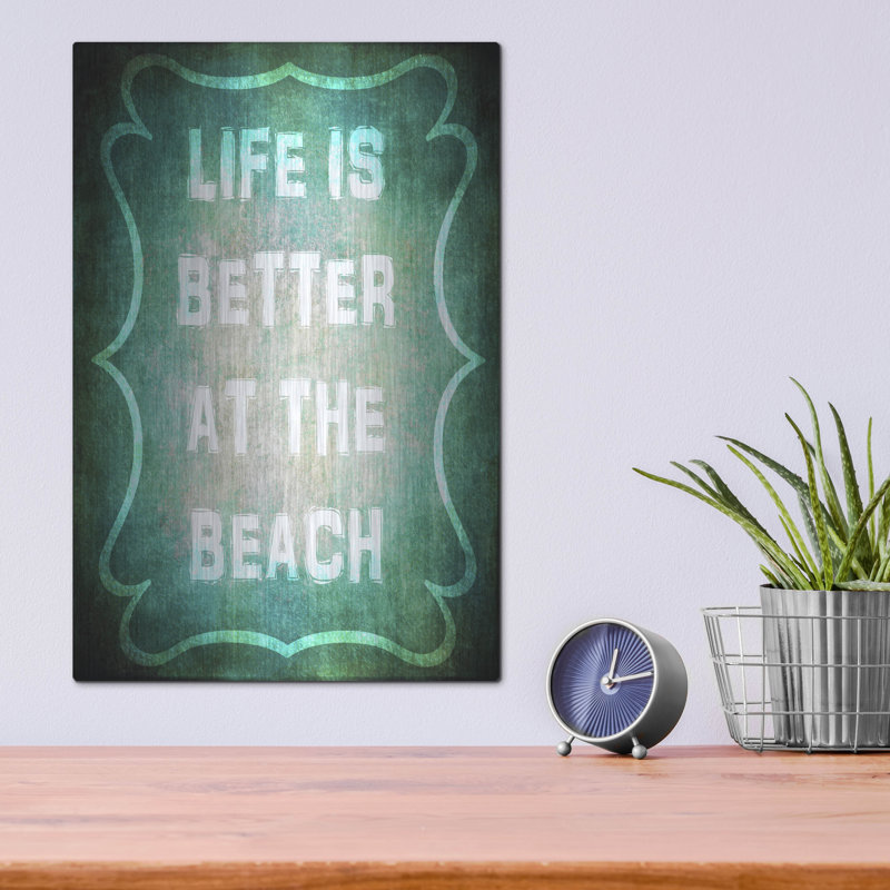 «Good Times Better Beach» par Lightbox Journal, art mural en métal, H 16 po x l 12 po
